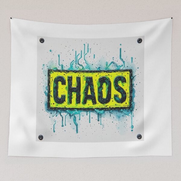 Item preview,  Cyberpunk Chaos Neon Hazard Sign Street Art designed and sold by dcohea.