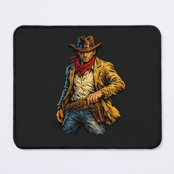 Item preview, Comic‑Style Lone Cowboy Ready for a Duel designed and sold by FilBlue.