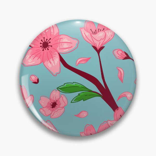 Item preview, Japanese Cherry Blossom Sakura Pattern Soft Blue designed and sold by jttrends.