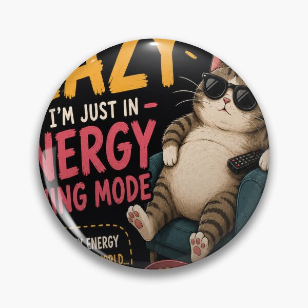 Item preview, Lazy Cat Energy Saving Mode Funny Humor Art Poster designed and sold by riki2365.