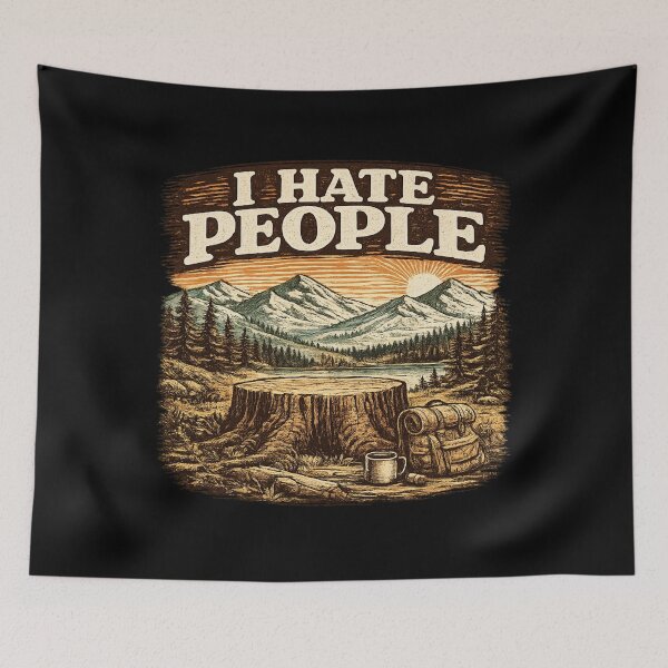 Item preview, I Hate People Sarcastic T-Shirt designed and sold by super-think.