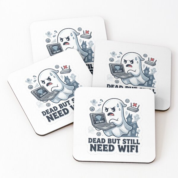 Item preview, Dead But Still Need Wifi Funny Skeleton Meme Shirt designed and sold by Rovano.