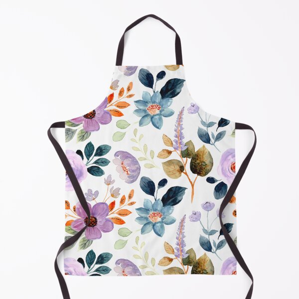 Item preview, Watercolor Vintage Floral Pattern Purple Blue designed and sold by jttrends.