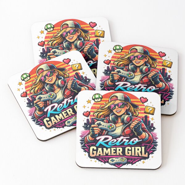 Item preview, Retro Arcade Style Gamer Girl Vintage Video Games designed and sold by JonelleTshirts.
