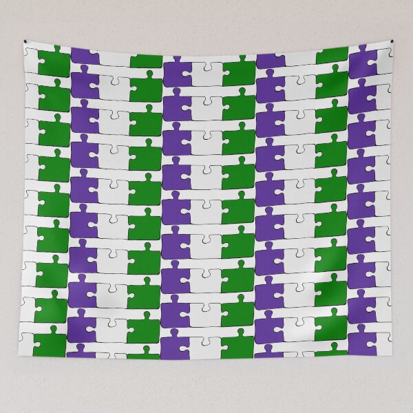 Item preview, Genderqueer Puzzle Pieces Pride Flag designed and sold by HarveyHandcraftsandDesigns.