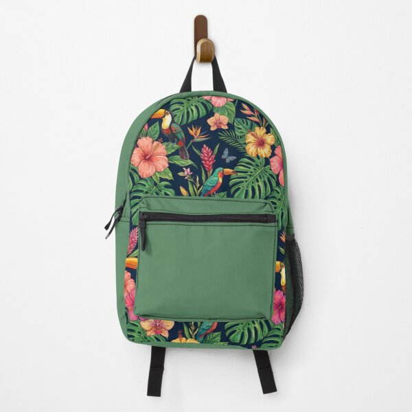 Item preview, Exotic Tropical Navy Floral & Monstera Leaf Pattern designed and sold by PrincessJStudio.