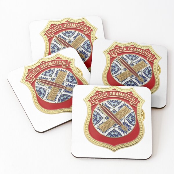 Item preview, Spanish grammar police badge GRAMMATICAL POLICE funny teacher gift designed and sold by language-des.
