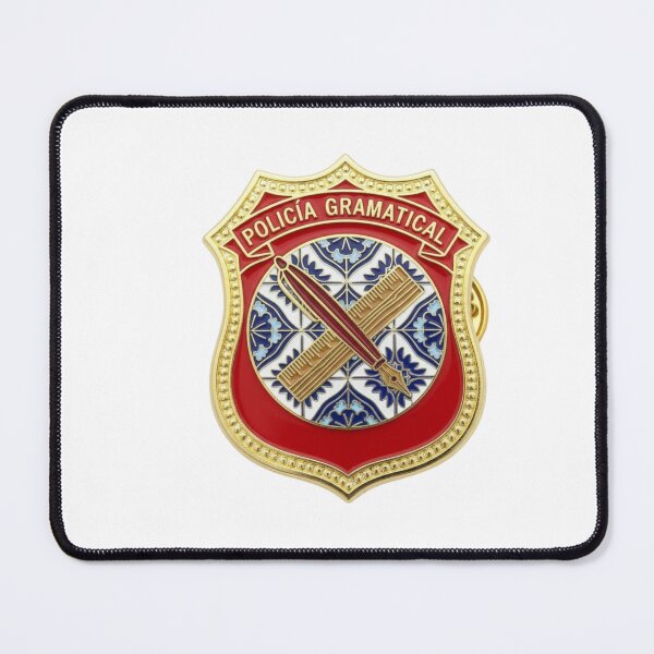 Item preview, Spanish grammar police badge GRAMMATICAL POLICE funny teacher gift designed and sold by language-des.