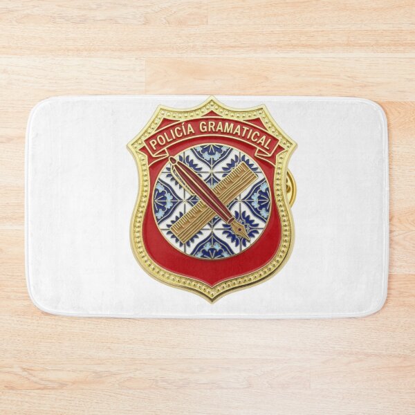 Item preview, Spanish grammar police badge GRAMMATICAL POLICE funny teacher gift designed and sold by language-des.