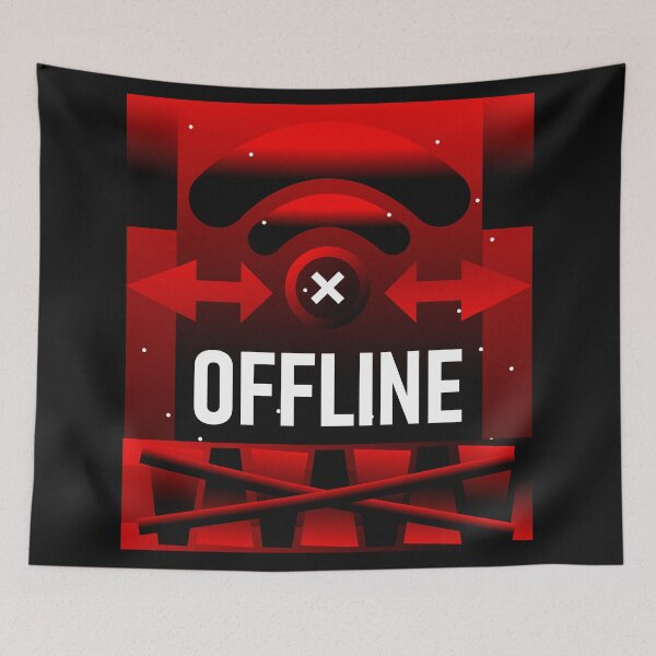 Item preview, OFFLINE Disconnected Wi-Fi - Deep Work Boundary Graphic designed and sold by The Nomadic Designs.