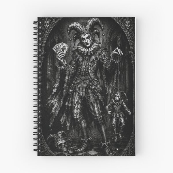 Item preview, Gothic jester black and white illustration designed and sold by BlueBerry45.