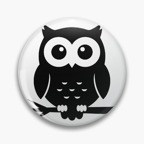Item preview, Cute Perched Black Owl Sticker - Kawaii Chibi Owl Silhouette Print Minimalist Tree Branch Bird White Background Nursery Wall Art designed and sold by BestChoiceService.