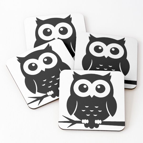 Item preview, Cute Perched Black Owl Sticker - Kawaii Chibi Owl Silhouette Print Minimalist Tree Branch Bird White Background Nursery Wall Art designed and sold by BestChoiceService.