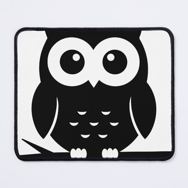 Item preview, Cute Perched Black Owl Sticker - Kawaii Chibi Owl Silhouette Print Minimalist Tree Branch Bird White Background Nursery Wall Art designed and sold by BestChoiceService.