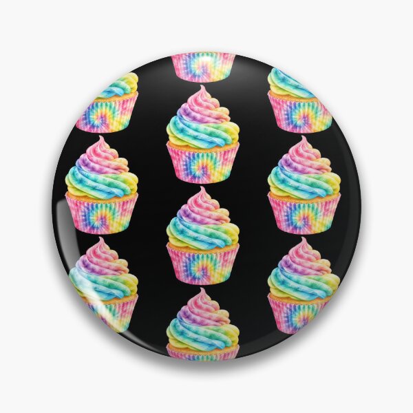 Item preview, Rainbow Tie Dye Cupcake Watercolor Art designed and sold by jgvisualarts.