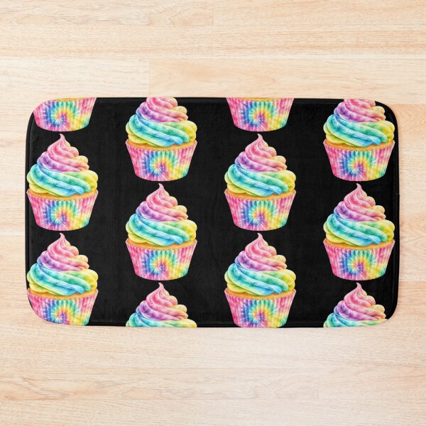 Item preview, Rainbow Tie Dye Cupcake Watercolor Art designed and sold by jgvisualarts.