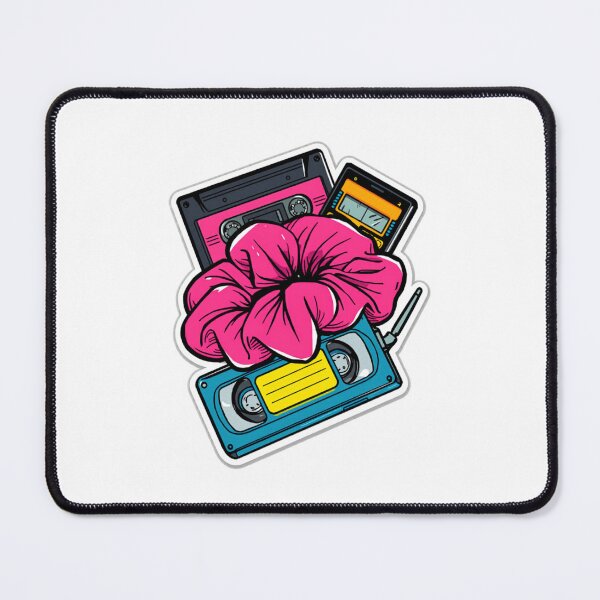 Item preview, 80s Nostalgia Collage Cassette VHS Retro Object Flat Art Design designed and sold by jojodebondy.