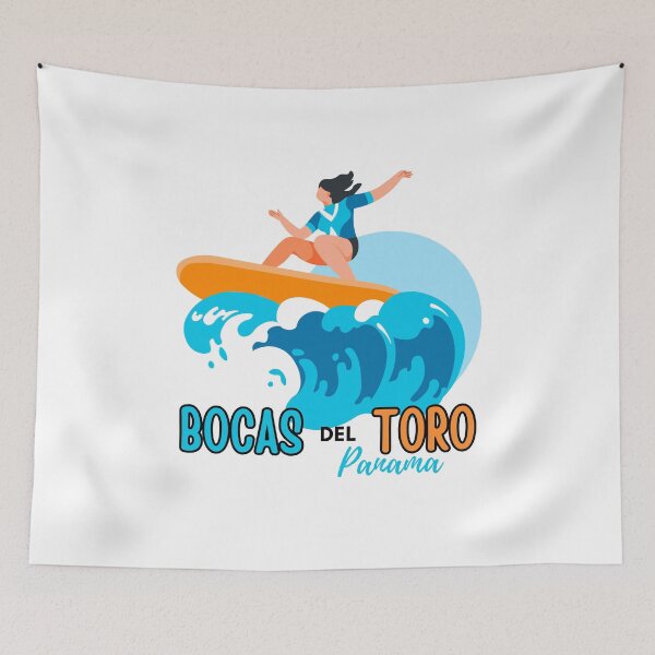 Item preview, Bocas Del Toro Panama Surfing Surfboard Colorful Stylistic  designed and sold by julyperson.