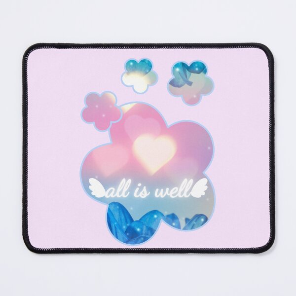 Item preview, All Is Well Pink Golden Hearts Affirmation designed and sold by Vaeliss.