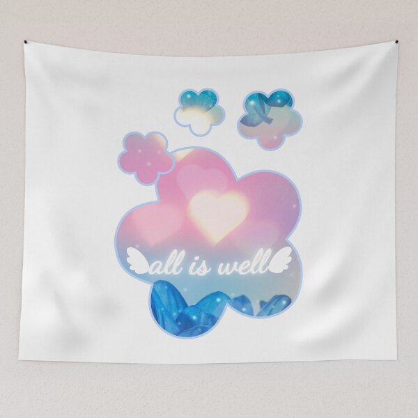 Item preview, All Is Well Pink Golden Hearts Affirmation designed and sold by Vaeliss.