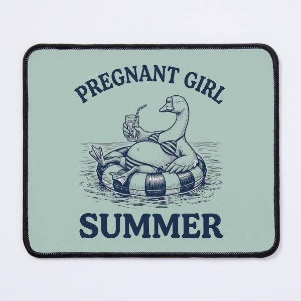 Item preview, Pregnant Girl Summer Duck Pool Float Humor designed and sold by bosamji.