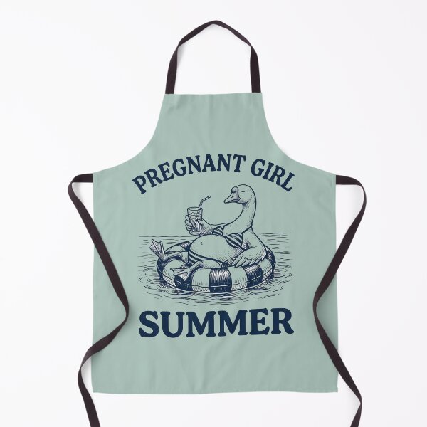 Item preview, Pregnant Girl Summer Duck Pool Float Humor designed and sold by bosamji.