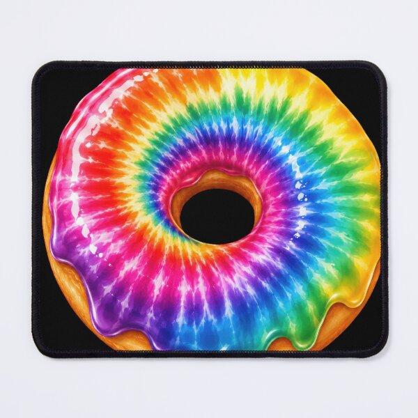 Item preview, Rainbow Tie Dye Donut Art designed and sold by jgvisualarts.