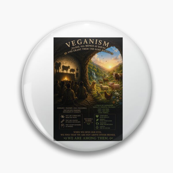 Item preview, “Veganism Beyond Plato’s Cave”  designed and sold by RGUVegan.