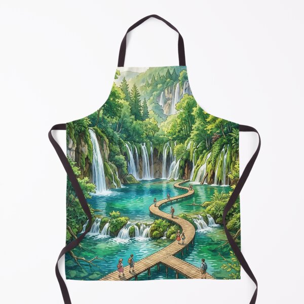Item preview, Vintage Plitvice Lakes National Park Travel Poster designed and sold by SpiriTravels.