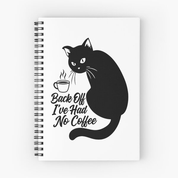 Item preview, Back Off I've Had No Coffee Black Cat Art designed and sold by FlatInkStudio.