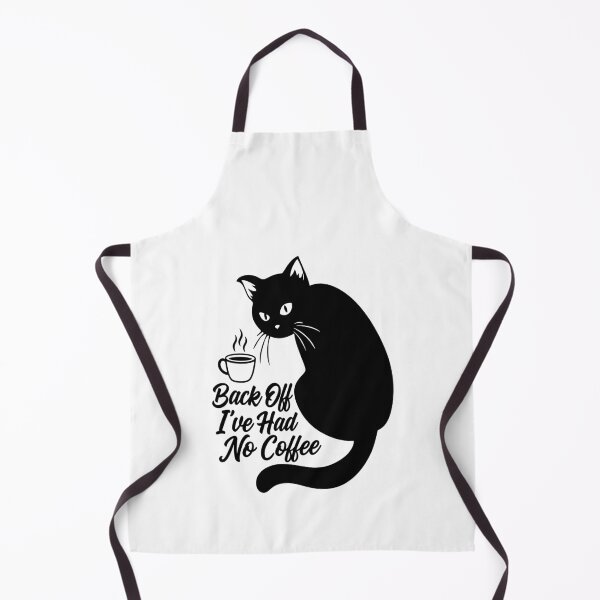 Item preview, Back Off I've Had No Coffee Black Cat Art designed and sold by FlatInkStudio.