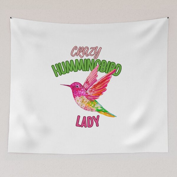 Item preview, Crazy Hummingbird Lady Colorful Watercolor Funny Gift  designed and sold by julyperson.