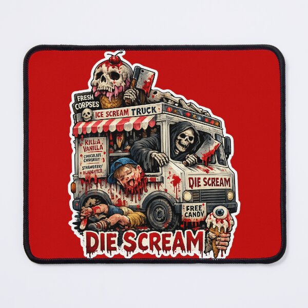 Item preview, DIE SCREAM – Twisted Ice Cream Truck From Hell | Extreme Dark Humor Horror Art designed and sold by Alchemy Forge.