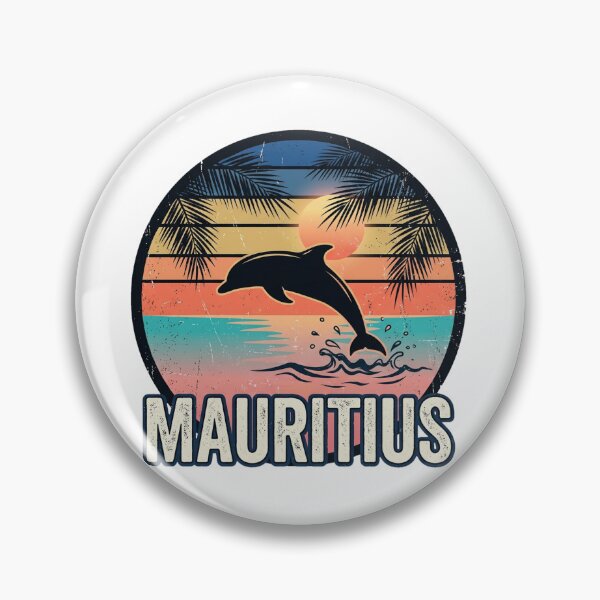 Item preview, Retro 80s Sunset Mauritius Dolphin Beach designed and sold by DuckOddity.