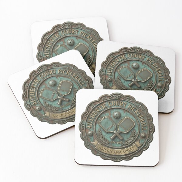 Item preview, Authentic Court Pickleball – Vintage Americana Sport Crest Design designed and sold by HERITAGE COURT.