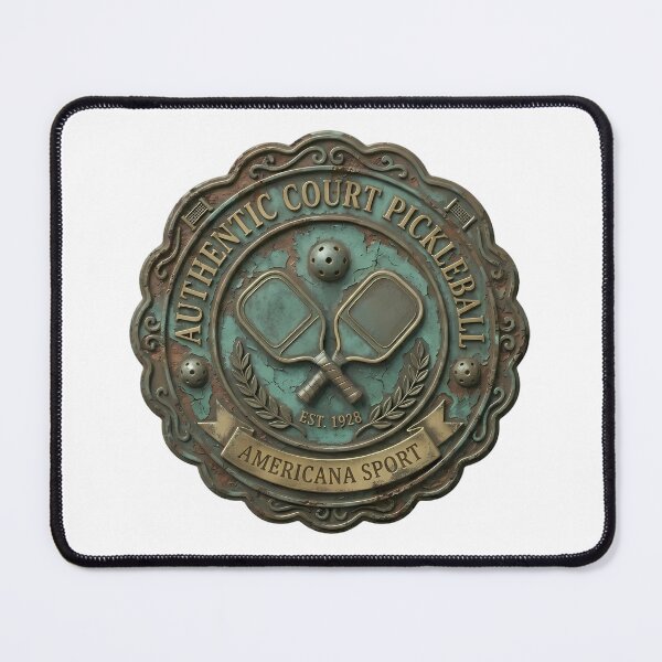 Item preview, Authentic Court Pickleball – Vintage Americana Sport Crest Design designed and sold by HERITAGE COURT.