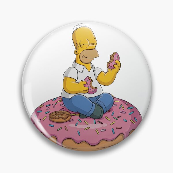 Item preview, Homer Simpson Eating Meditating on Giant Pink Donut designed and sold by DohLab.