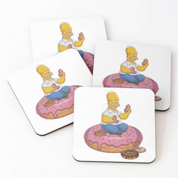 Item preview, Homer Simpson Eating Meditating on Giant Pink Donut designed and sold by DohLab.
