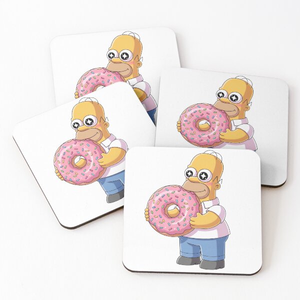 Item preview, Cute Homer Simpson with Giant Pink Donut Anime Eyes designed and sold by DohLab.