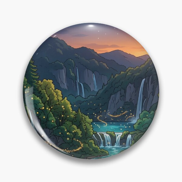 Item preview, Magical Firefly Night Over Plitvice Lakes designed and sold by SpiriTravels.