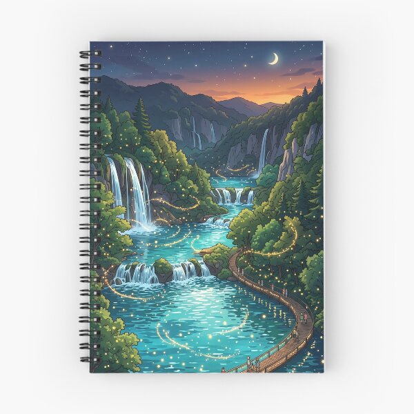 Item preview, Magical Firefly Night Over Plitvice Lakes designed and sold by SpiriTravels.