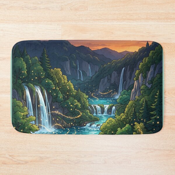 Item preview, Magical Firefly Night Over Plitvice Lakes designed and sold by SpiriTravels.