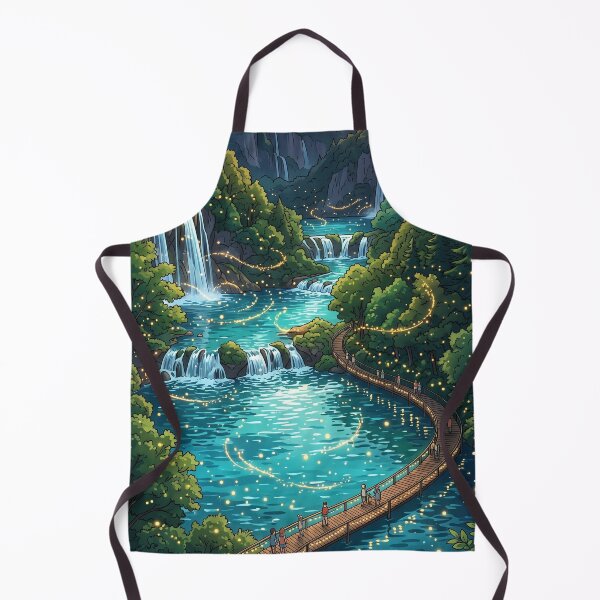 Item preview, Magical Firefly Night Over Plitvice Lakes designed and sold by SpiriTravels.