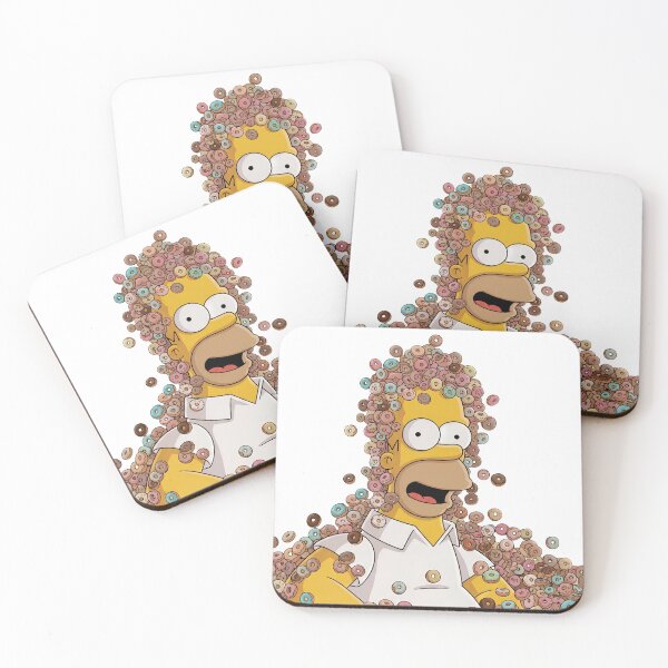 Item preview, Homer Simpson Covered in Mini Donuts Cartoon designed and sold by DohLab.