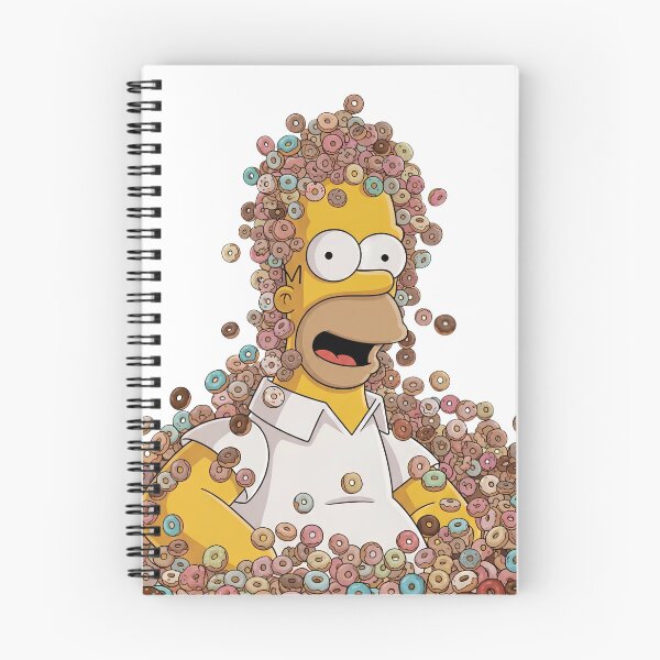 Item preview, Homer Simpson Covered in Mini Donuts Cartoon designed and sold by DohLab.