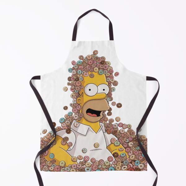 Item preview, Homer Simpson Covered in Mini Donuts Cartoon designed and sold by DohLab.