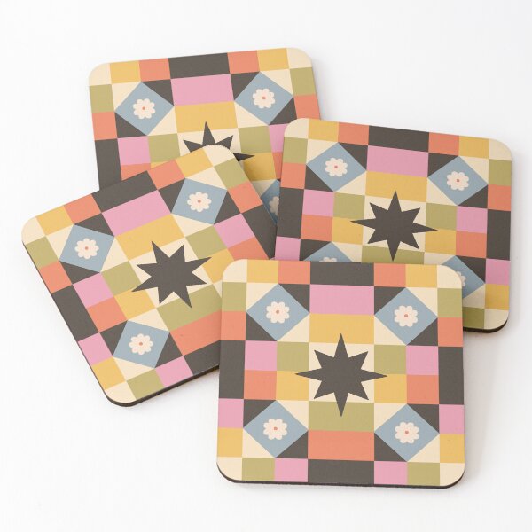 Item preview, Fall Geometric Star and Flower Pattern designed and sold by YesButNo Design.