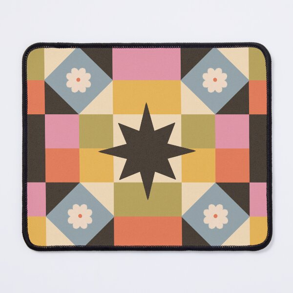 Item preview, Fall Geometric Star and Flower Pattern designed and sold by YesButNo Design.