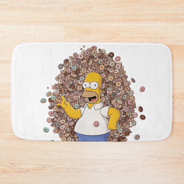 Item preview, Homer Simpson Standing with Huge Donut Pile Cartoon designed and sold by DohLab.
