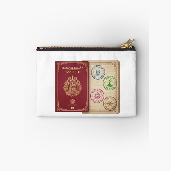 Item preview, Spanish language passport stamps Castellano Rioplatense polyglot vintage gift designed and sold by language-des.